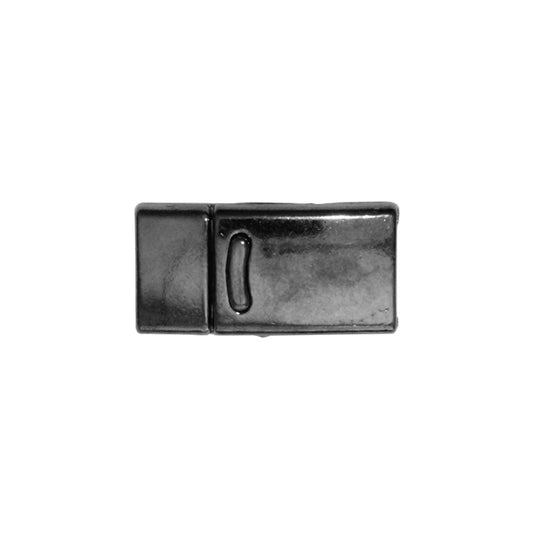 10mm Flat Magnetic Clasp With Tab / zinc alloy with a black gunmetal finish / ID 10 x 2mm /  clasp for 10mm flat leather cord