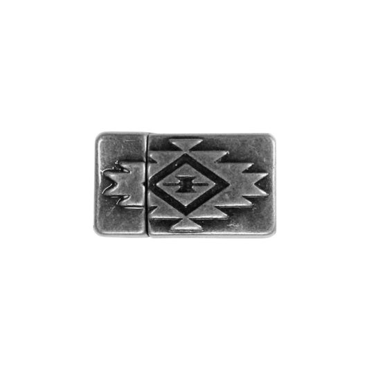 10mm Aztec Flat Magnetic Clasp / zinc alloy with a gunmetal black finish / ID 10 x 2mm / clasp for 10mm flat leather cord