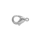 14mm Lobster Clasp / 10 Pack / plated zinc with a bright rhodium finish