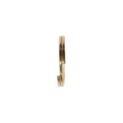 20mm Bright Gold Split Ring / 10 Pack / for key rings or secure charms or tags