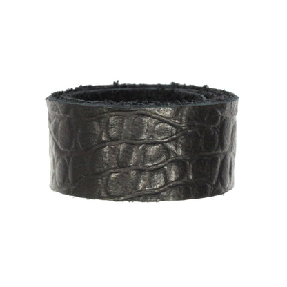 BLACK HORNBACK Leather Strap / pre-cut 10 inch (Length) x 1/2 inch (Wide) / TierraCast USA