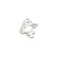 Bright Silver Twin Curl Toggle Clasp / 10 Pack / 12 long ring with 12mm wide bar