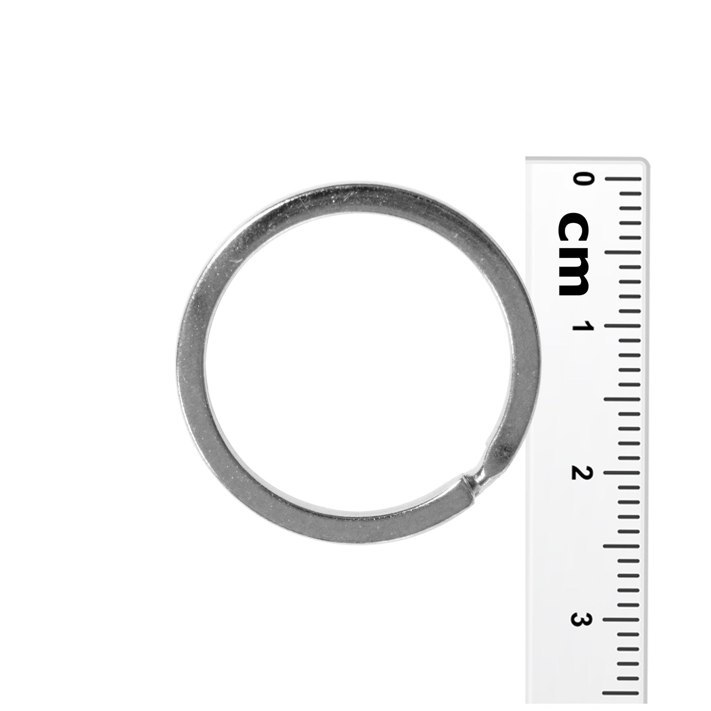 25mm Bright Rhodium Split Ring / sold individually / for key rings or secure charms or tags