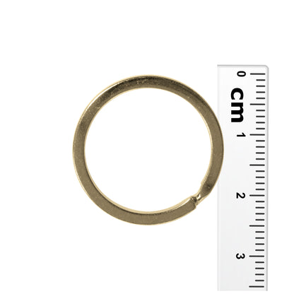 25mm Bright Gold Split Ring / sold individually / for key rings or secure charms or tags