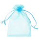 Blue Organza Bag / 19 x 15 cm / sold individually / drawstring closure