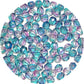 Lilac Mint Two-Tone Round Faceted Fire Polished Beads