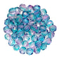Lilac Mint Two-Tone Round Faceted Fire Polished Beads