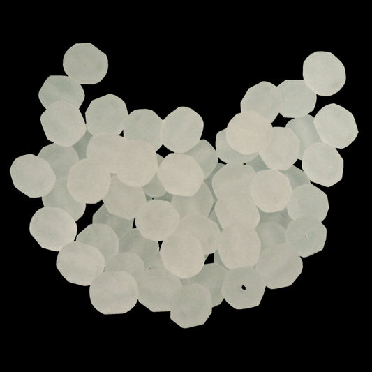 Crystal Matte Faceted Round Fire Polished Beads