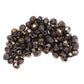 Black Copper Luster Faceted Round Fire Polished Beads