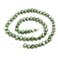GREEN Pearl Beads / 16 Inch Strand / 6-7mm freshwater / irregular shaped (flat one side) pearls