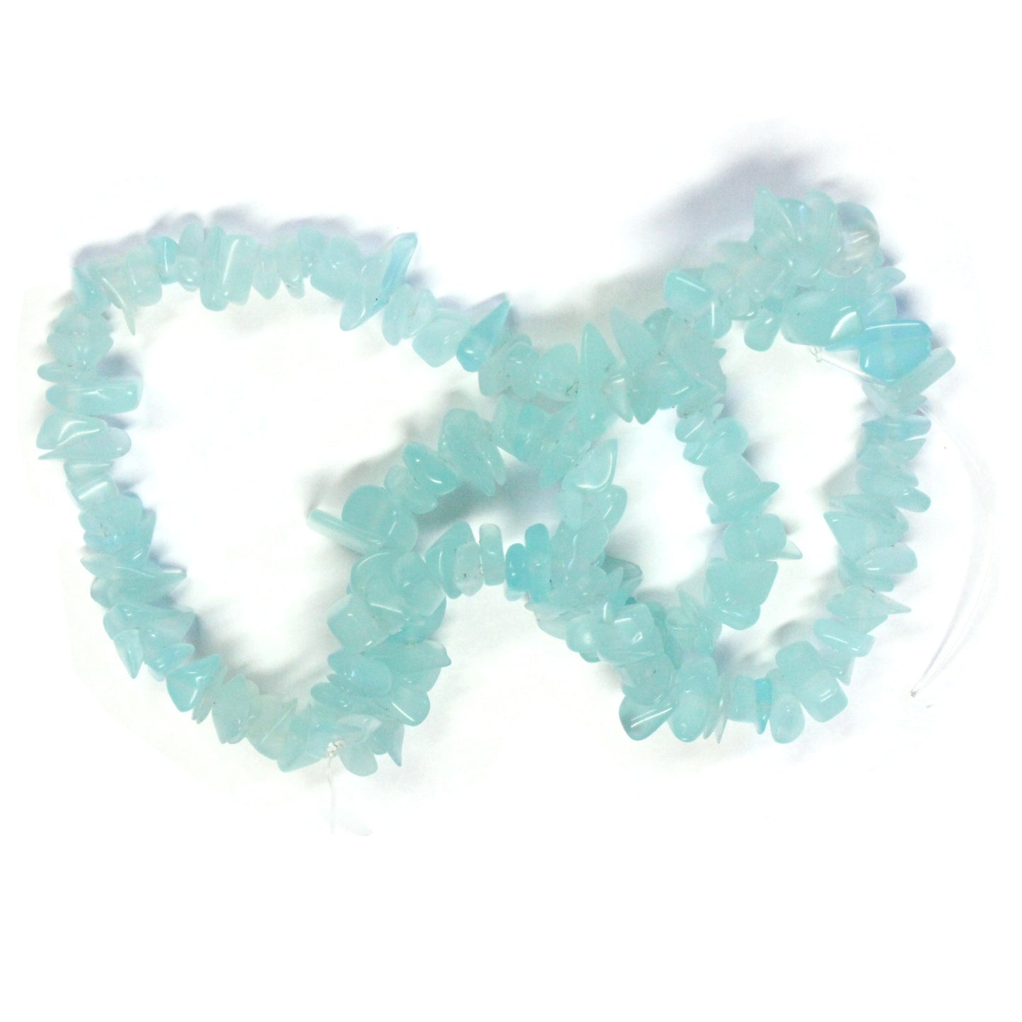 Larimar Chip Beads / 16 Inch strand / 6-12 chips / man-made translucent stone