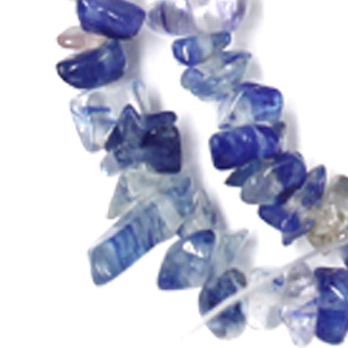 Blueberry Quartz Chip Beads / 16 Inch strand / 5-12mm chips / man-made transparent stone jewelry beads
