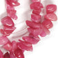 Fuchsia Candy Jade Chip Beads / 16 Inch strand / 5-12mm chips / natural opaque dyed stone