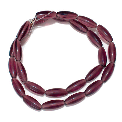 6x16mm Purple Amethyst Rice Beads / 16 Inch Strand / semi-precious man-made transparent stone