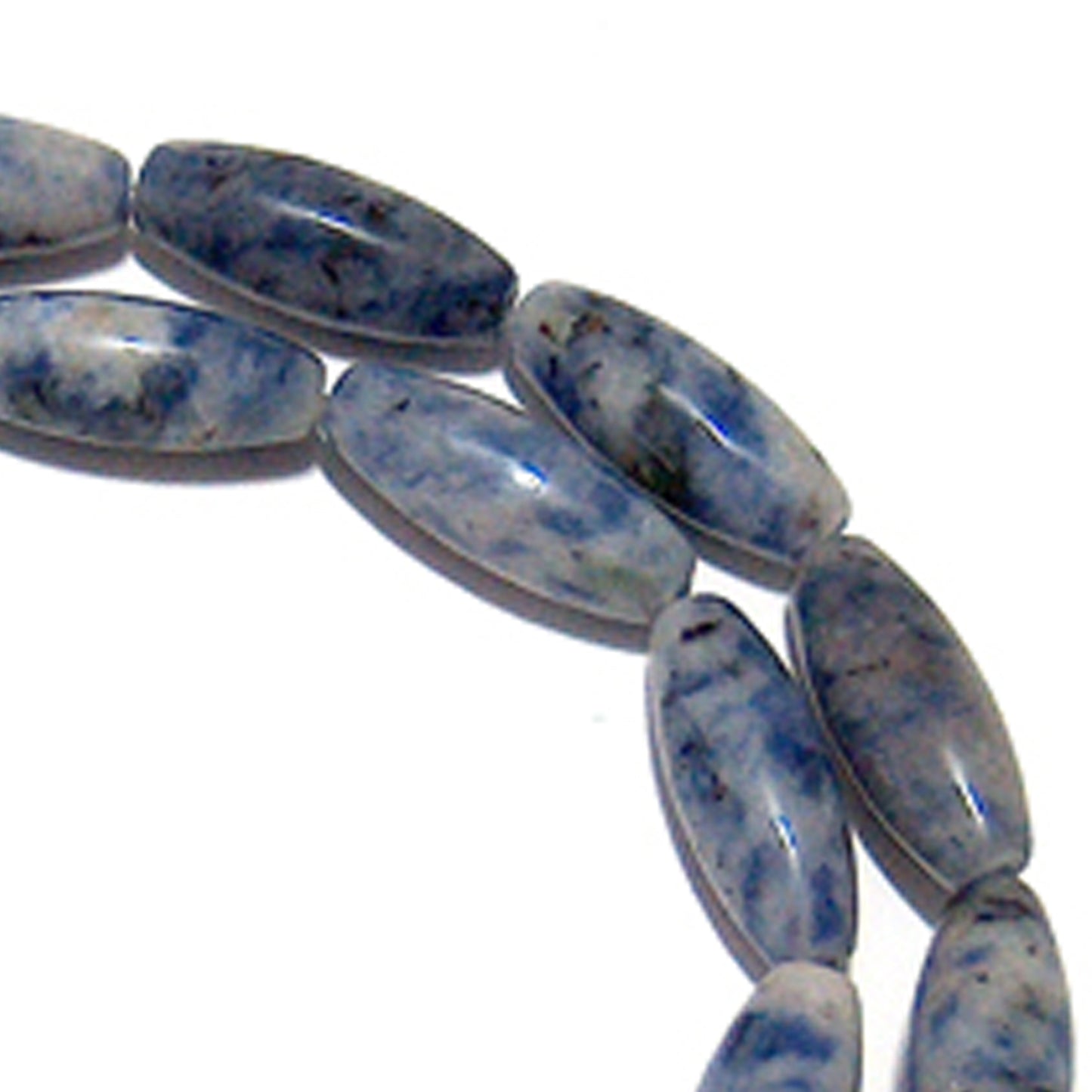 6x16mm Denim Lapis Rice Beads / 16 Inch Strand / semi-precious natural opaque stone