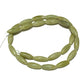 6x16mm Olive Jade Rice Beads / 16 Inch Strand / semi-precious natural opaque stone