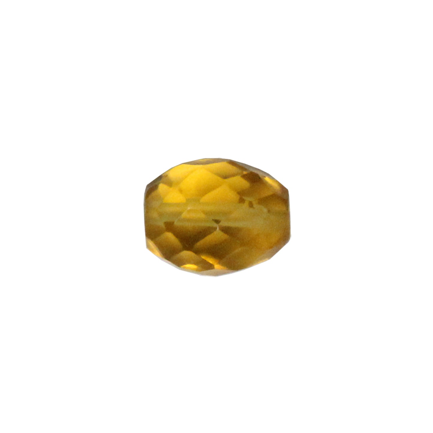 Yellow Topaz Faceted Oval Bead / 12 x 10mm / 12 Bead Strand / man-made