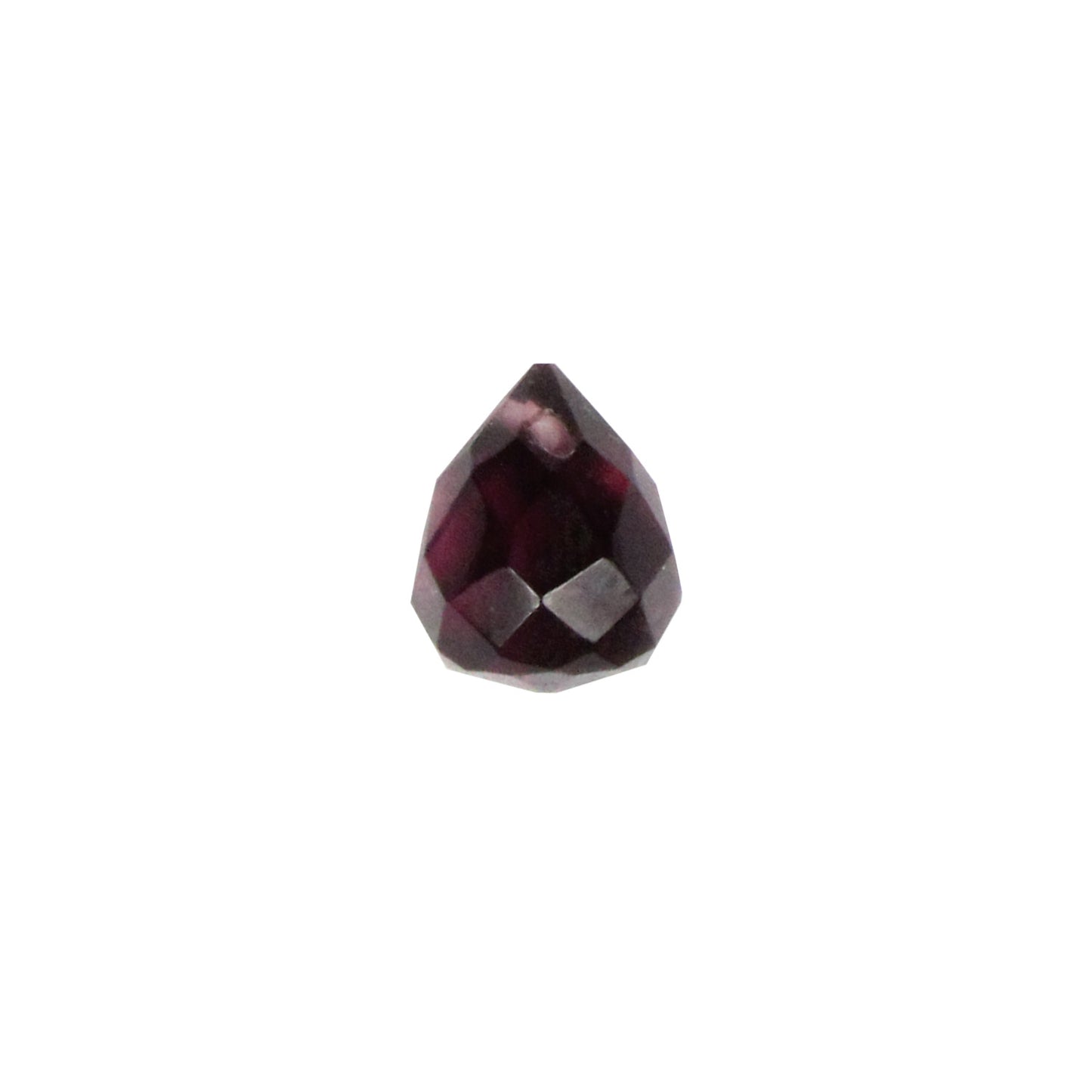 Amethyst Faceted Teardrop / 12 x 10mm / man-made translucent stone bead