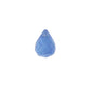 Blue Chalcedony Faceted Teardrop / 12 x 10mm / man-made translucent stone bead
