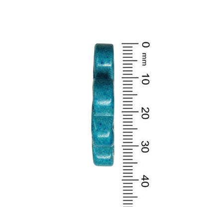 Eternity Knot Pendant / dyed chalk blue green turquoise / 36mm (High) x 27mm (Wide) x 6mm (Thk)
