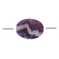 Dog Teeth Amethyst Oval Bead / 40mm(L) x 30mm(W) x 8mm(Thk) / smooth polished natural stone focal bead