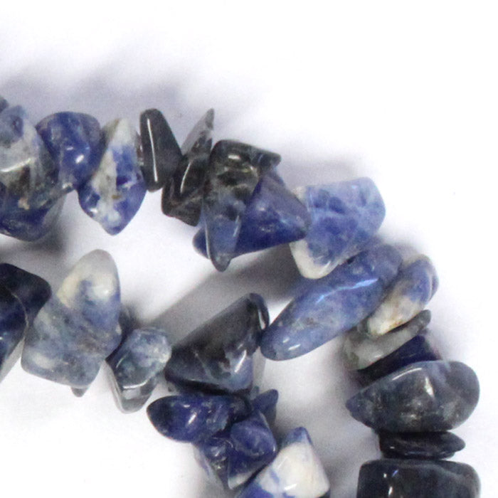 Sodalite Chip Beads / 16 Inch strand / 6-10mm chips / natural opaque stone