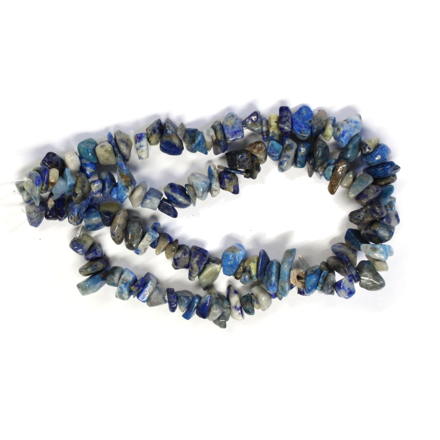 Blue Lapis Chip Beads / 16 Inch strand / 6-12 chips / natural color mix opaque stone