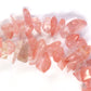 Cherry Quartz Chip Beads / 16 Inch strand / 5-12mm chips / man-made transparent stone jewelry beads