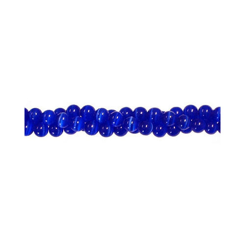 Dark Blue Round Fiber Optic Beads / special effect cat's eye jewelry beads