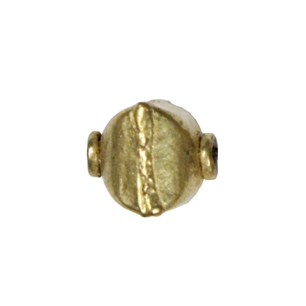 Double Cone Puff Bead Antique Brass / 9 x 8 x 8mm / shaped like two puffed cones turned together with a smooth surface