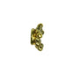 Star Spacer Bead Antique Brass / 4 long x 8mm diameter with 3mm thread hole / beaded concave five pointed star shape