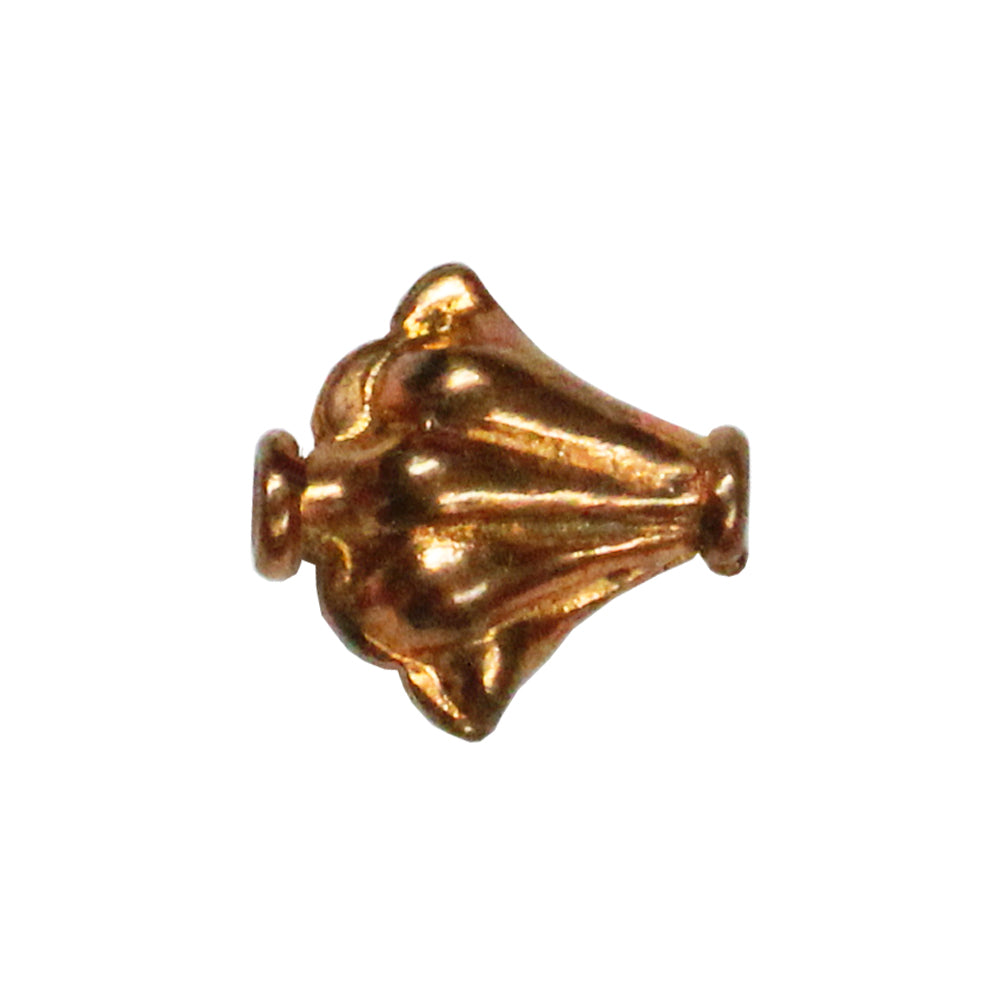 Fan Bead Antique Copper / 11 x 11 x 6mm / shaped like a five segmented fan