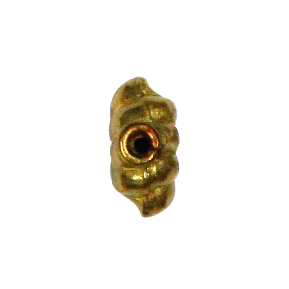 Fan Bead Antique Brass / 11 x 11 x 6mm / shaped like a five segmented fan