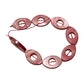 DARK ROSE Open Oval Shell Beads / 25 x 15mm / glossy finish / river shell with flat oval shape / 9mm cut-out center