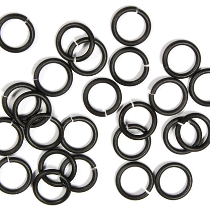 MATTE BLACK 10mm 12 GA Jump Rings