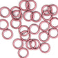 MATTE PINK 10mm 12 GA Jump Rings / 25 Pack / sawcut round open anodized aluminum