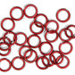 MATTE RED 10mm 12 GA Jump Rings / 25 Pack / sawcut round open anodized aluminum
