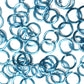 SHINY DARK SKY BLUE 7mm 16 GA AWG Jump Rings / 5 Gram Pack (approx 70) / sawcut round open anodized aluminum