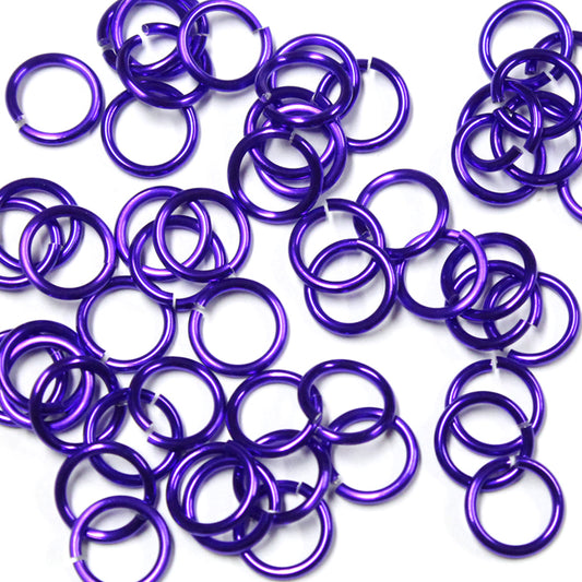 SHINY PURPLE 7mm 16 GA AWG Jump Rings