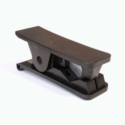 Cutter Tool for Regaliz Leather Cord / black plastic body / spring loaded / replaceable steel blade