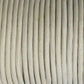 NATURAL WHITE 2mm Round Leather Cord / sold by the meter / made in India