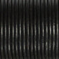BLACK 2mm Round Leather Cord / sold by the meter / made in India