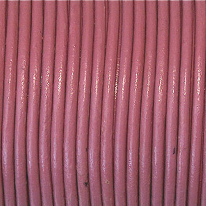 PINK 2mm Round Leather Cord / sold by the meter / made in India