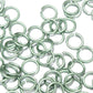 MATTE SEAFOAM GREEN 7mm 16 GA AWG Jump Rings / 5 Gram Pack (approx 70) / sawcut round open anodized aluminum