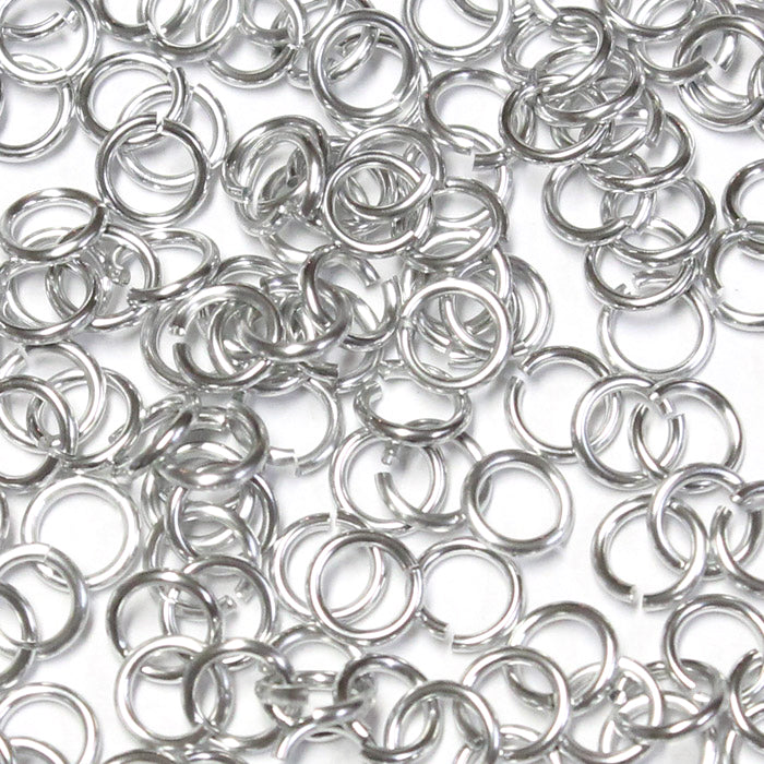 SHINY SILVER 4mm 18 GA AWG Jump Rings