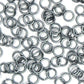 MATTE BLACK ICE / 4mm 18 GA AWG Jump Rings / 5 Gram Pack (approx 150) / sawcut round open anodized aluminum
