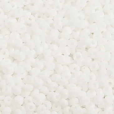 10/0 SNOW WHITE Seed Beads / Preciosa Czech Glass
