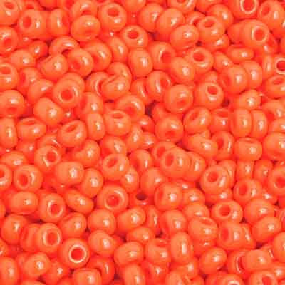 8/0 PUMPKIN ORANGE Seed Beads / sold in one ounce packs / approx 3.1mm diameter / Czech glass beads