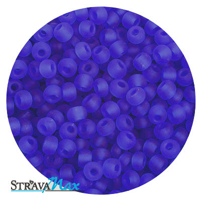 6/0 BLUE MATTE Seed Beads / sold in 1 ounce packs / Preciosa Czech Glass