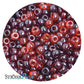 6/0 RED LUSTER MIX Seed Beads / Preciosa Czech Glass